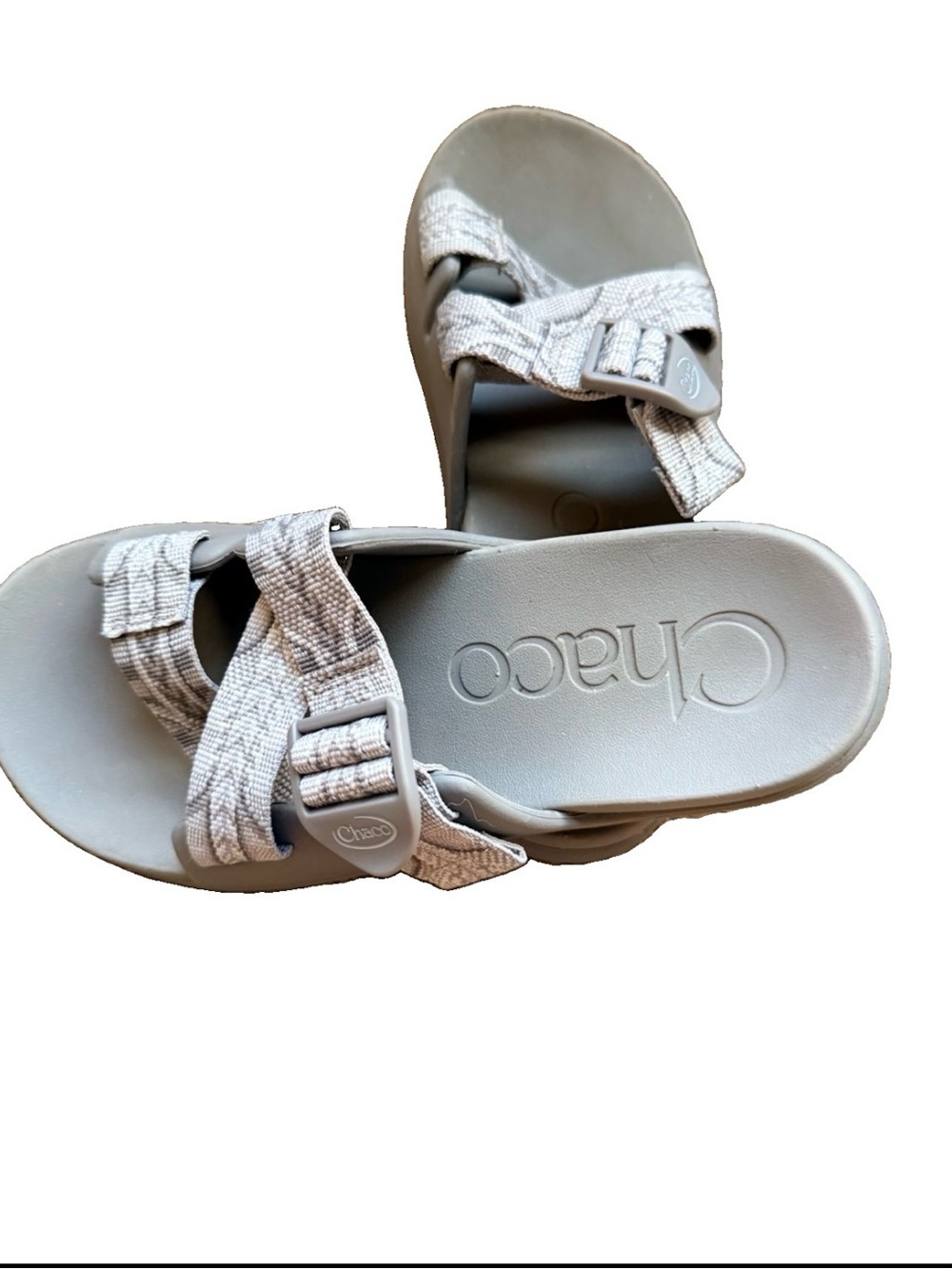 Chaco Chilos Women's Slide Sandals in Light Gray Sz 6